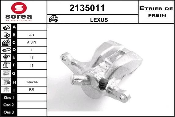 EAI 2135011 - Тормозной суппорт unicars.by