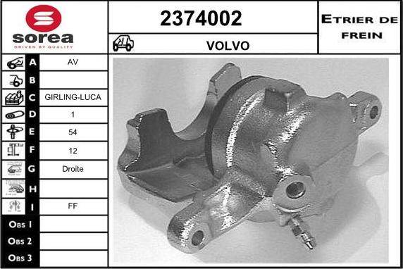 EAI 2374002 - Тормозной суппорт unicars.by