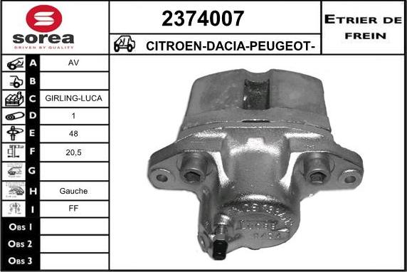 EAI 2374007 - Тормозной суппорт unicars.by