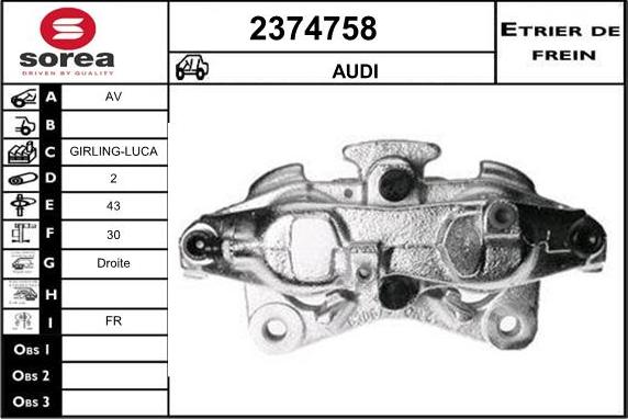 EAI 2374758 - Тормозной суппорт unicars.by