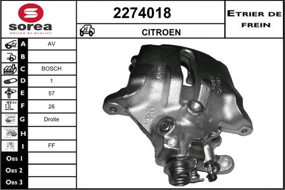 EAI 2274018 - Тормозной суппорт unicars.by