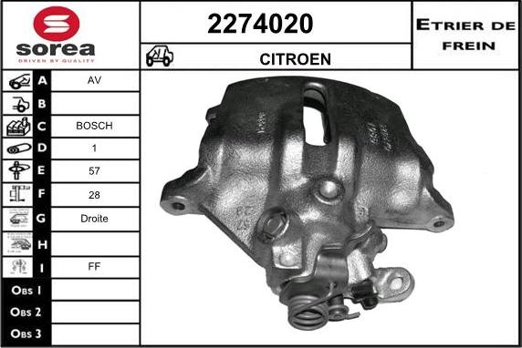 EAI 2274020 - Тормозной суппорт unicars.by