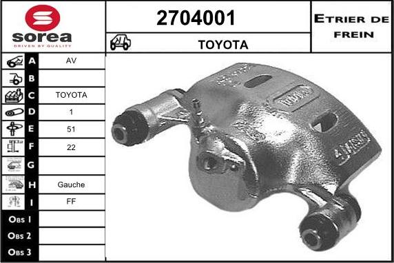 EAI 2704001 - Тормозной суппорт unicars.by