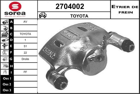 EAI 2704002 - Тормозной суппорт unicars.by