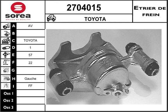 EAI 2704015 - Тормозной суппорт unicars.by