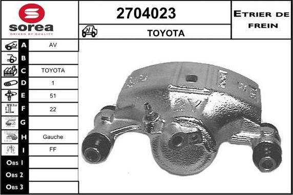 EAI 2704023 - Тормозной суппорт unicars.by