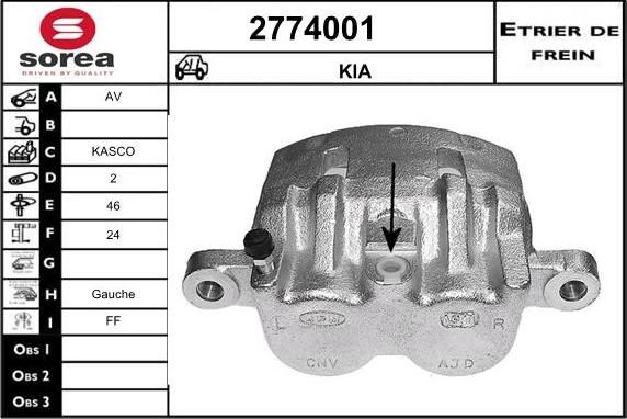 EAI 2774001 - Тормозной суппорт unicars.by