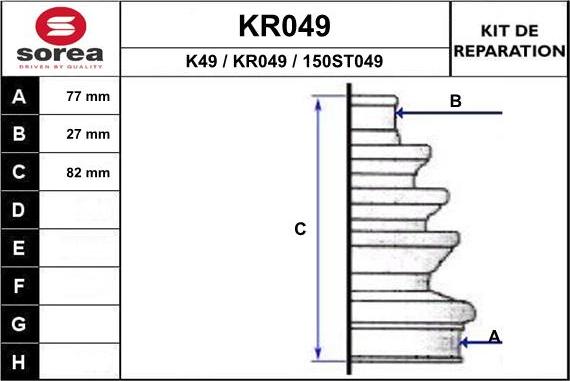 EAI KR049 - Пыльник, приводной вал unicars.by