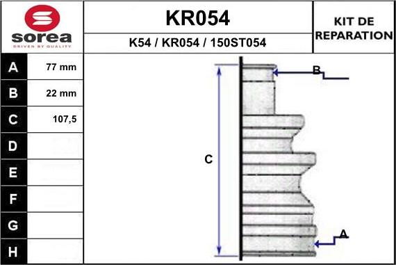 EAI KR054 - Пыльник, приводной вал unicars.by