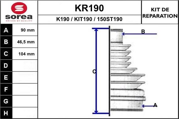 EAI KR190 - Пыльник, приводной вал unicars.by