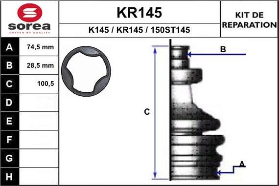 EAI KR145 - Пыльник, приводной вал unicars.by