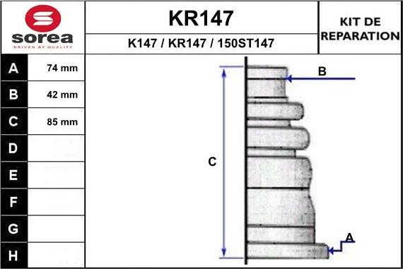 EAI KR147 - Пыльник, приводной вал unicars.by