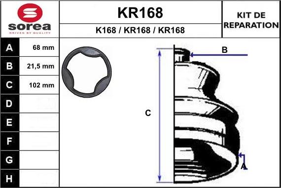 EAI KR168 - Пыльник, приводной вал unicars.by