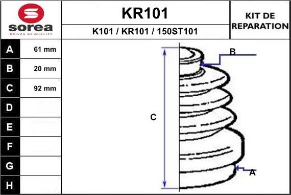 EAI KR101 - Пыльник, приводной вал unicars.by