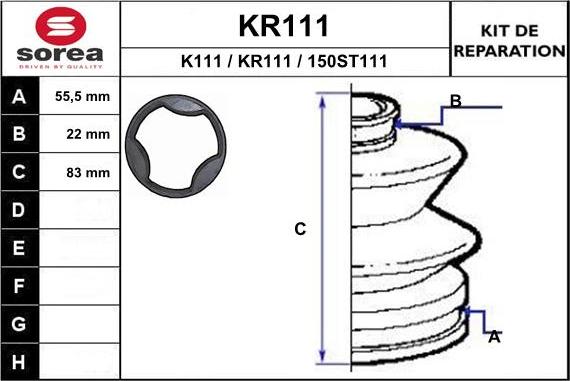 EAI KR111 - Пыльник, приводной вал unicars.by