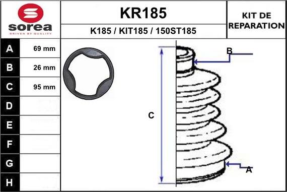 EAI KR185 - Пыльник, приводной вал unicars.by