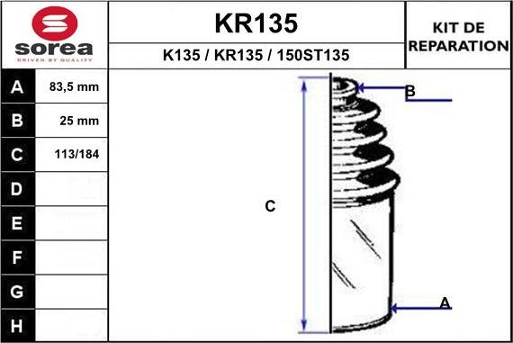 EAI KR135 - Пыльник, приводной вал unicars.by