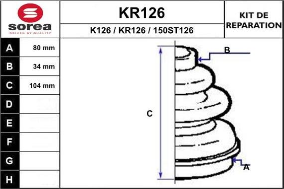 EAI KR126 - Пыльник, приводной вал unicars.by