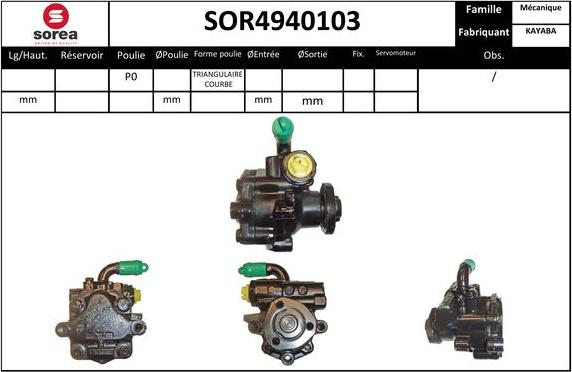 EAI SOR4940103 - Гидравлический насос, рулевое управление, ГУР unicars.by