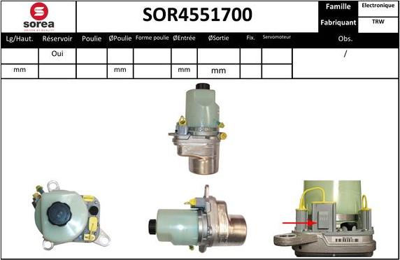 EAI SOR4551700 - Гидравлический насос, рулевое управление, ГУР unicars.by