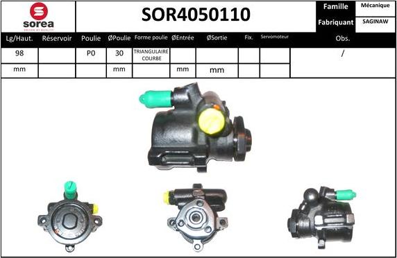 EAI SOR4050110 - Гидравлический насос, рулевое управление, ГУР unicars.by