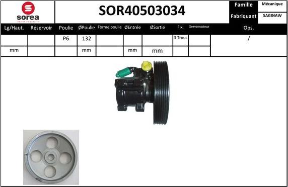 EAI SOR40503034 - Гидравлический насос, рулевое управление, ГУР unicars.by