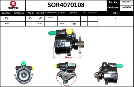 EAI SOR4070108 - Гидравлический насос, рулевое управление, ГУР unicars.by