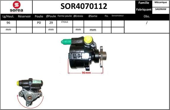 EAI SOR4070112 - Гидравлический насос, рулевое управление, ГУР unicars.by