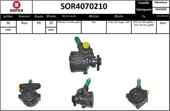 EAI SOR4070210 - Гидравлический насос, рулевое управление, ГУР unicars.by