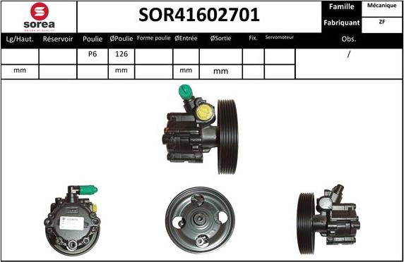 EAI SOR41602701 - Гидравлический насос, рулевое управление, ГУР unicars.by