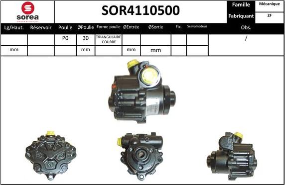 EAI SOR4110500 - Гидравлический насос, рулевое управление, ГУР unicars.by