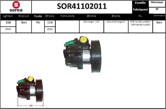 EAI SOR41102011 - Гидравлический насос, рулевое управление, ГУР unicars.by