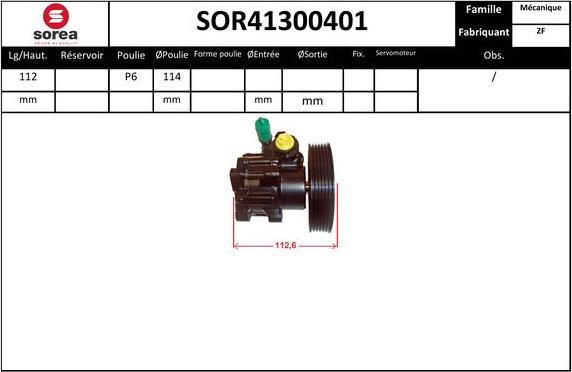 EAI SOR41300401 - Гидравлический насос, рулевое управление, ГУР unicars.by