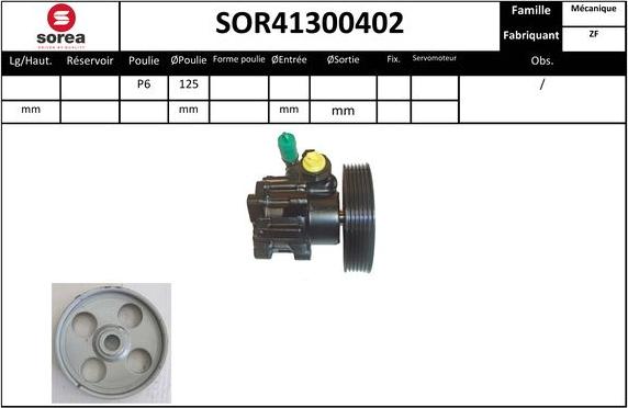 EAI SOR41300402 - Гидравлический насос, рулевое управление, ГУР unicars.by