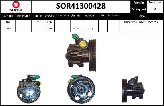 EAI SOR41300428 - Гидравлический насос, рулевое управление, ГУР unicars.by