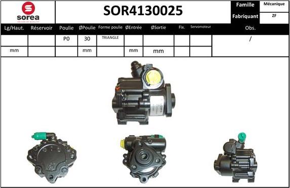 EAI SOR4130025 - Гидравлический насос, рулевое управление, ГУР unicars.by