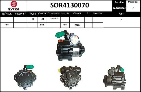 EAI SOR4130070 - Гидравлический насос, рулевое управление, ГУР unicars.by