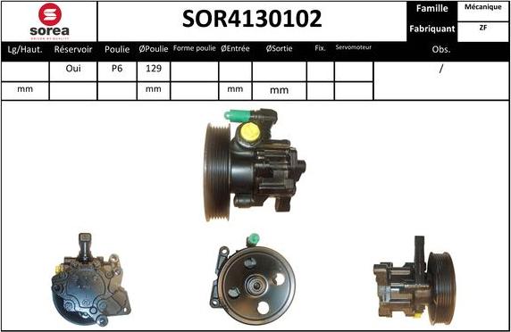 EAI SOR4130102 - Гидравлический насос, рулевое управление, ГУР unicars.by