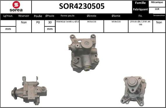 EAI SOR4230505 - Гидравлический насос, рулевое управление, ГУР unicars.by