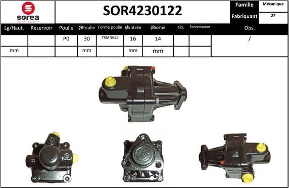 EAI SOR4230122 - Гидравлический насос, рулевое управление, ГУР unicars.by