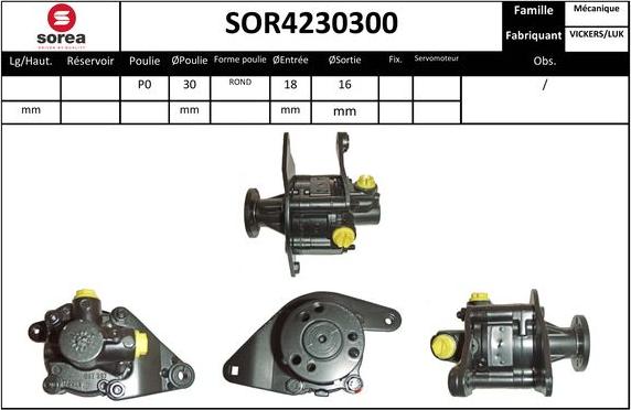 EAI SOR4230300 - Гидравлический насос, рулевое управление, ГУР unicars.by