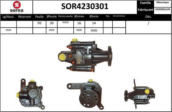 EAI SOR4230301 - Гидравлический насос, рулевое управление, ГУР unicars.by