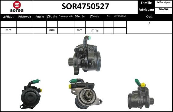 EAI SOR4750527 - Гидравлический насос, рулевое управление, ГУР unicars.by