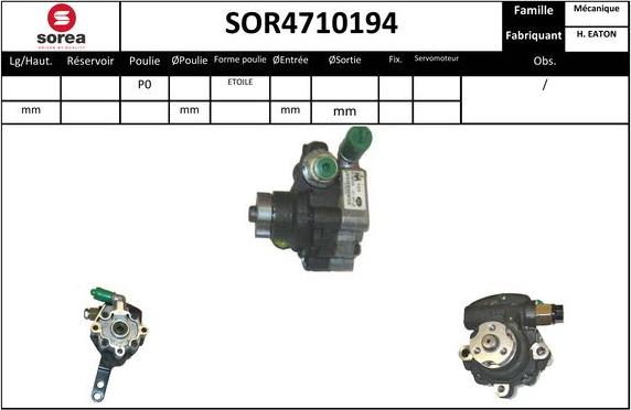 EAI SOR4710194 - Гидравлический насос, рулевое управление, ГУР unicars.by