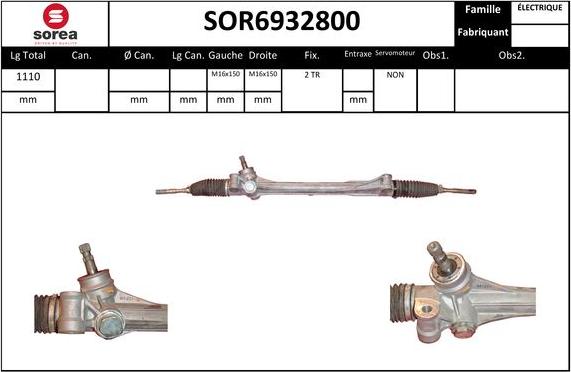 EAI SOR6932800 - Рулевой механизм, рейка unicars.by