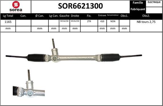 EAI SOR6621300 - Рулевой механизм, рейка unicars.by