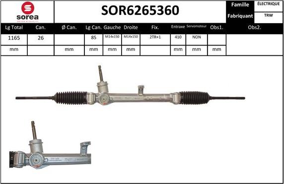 EAI SOR6265360 - Рулевой механизм, рейка unicars.by