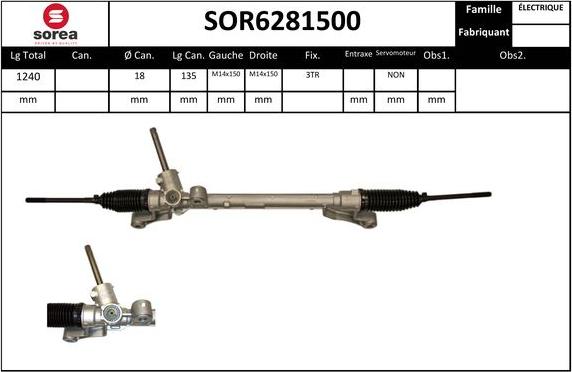 EAI SOR6281500 - Рулевой механизм, рейка unicars.by