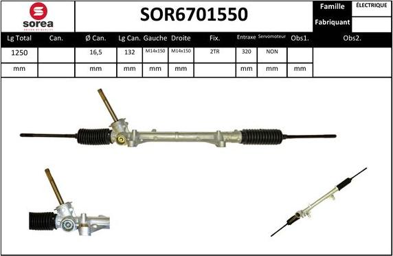 EAI SOR6701550 - Рулевой механизм, рейка unicars.by