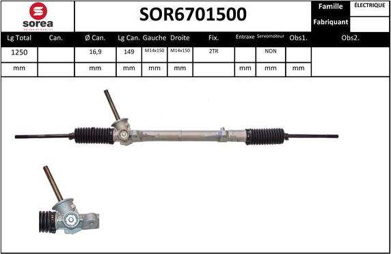 EAI SOR6701500 - Рулевой механизм, рейка unicars.by